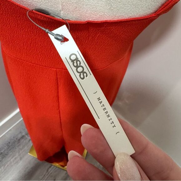 ASOS maternity‎ Red Button Up Sleeveless Dress Size 4 NWT - Picture 6 of 8